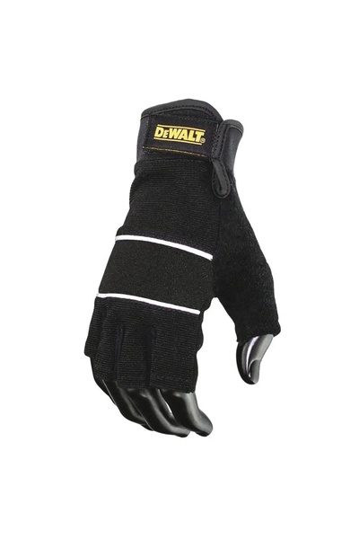 Dewalt MĂNUȘI FĂRĂ DEGETE ÎNTĂRITENE NEGRE REZISTENTE MĂRIMEA L DPG213L