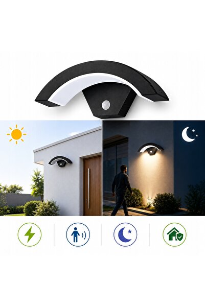 NO BRAND Aplică de perete exterioară cu senzor de mișcare, senzor crepuscular...