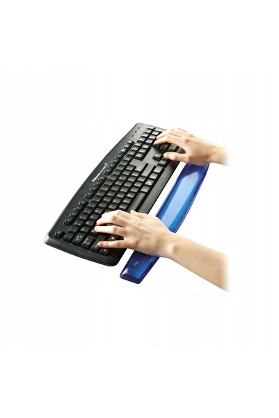 Fellowes Pernuță de gel neagră cristalină cu suport pentru încheietura mâinii