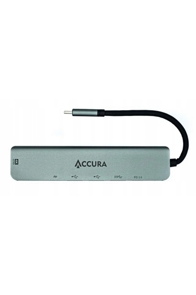 NO BRAND Accura USB-C 6 în 1 1x USB-C PD 100W 1x USB 3.0 2x USB 2.0 1x HDMI 1...