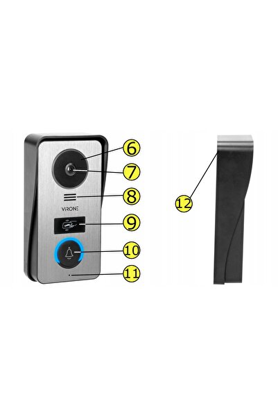 Virone KIT VIDEO DOORPHONE ORNO CETI VDP-60FHD CITITOR RFID MEMORIE