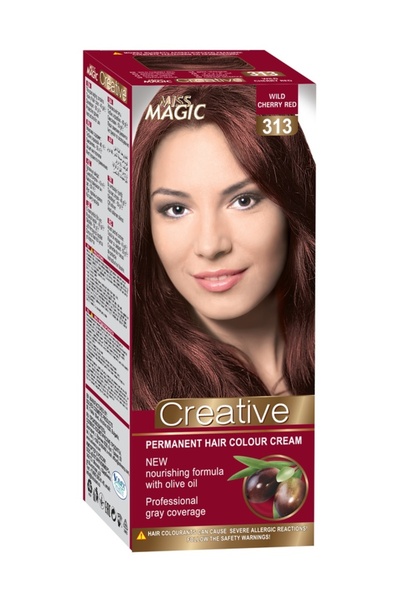 Miss Magic Vopsea de par permanenta nr 313, Rosu Cires Salbatic, 90g, Creative
