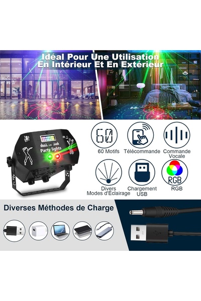 NO BRAND Glob de scenă cu lumini disco RGB, cu telecomandă, stroboscop muzica...