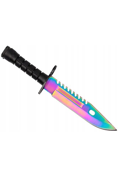 NO BRAND CUȚIT MARE RAMBO BAGNET REPLICĂ M9 RAINBOW FADE CS:GO ADVENTURE 32,5 cm