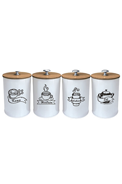 KRISBERG SET DE RECIPiente PENTRU CAFEA, CEAI, ZAHAR, SARE ALB / BAMBUS LOFT ...