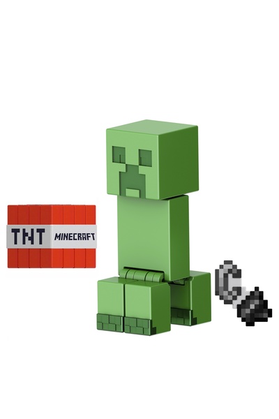 mattel Figurină MINECRAFT CREEPER pixel + accesorii JCN29