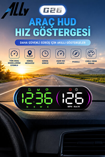Ally HUD G26 GPS Head Up Display HUD, Dijital Hız Göstergesi
