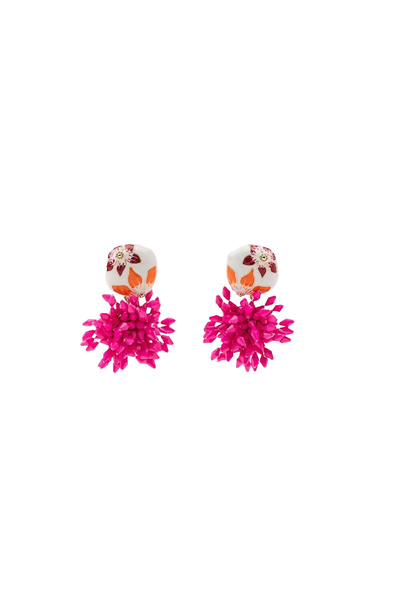 Charmist Zr Resin and Bead Detailed Earrings