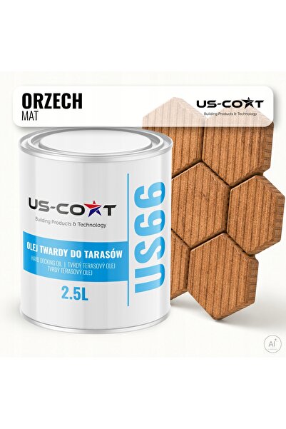 NO BRAND Ulei pentru lemn pentru terase, nuc, 2,5L, lac dur decorativ