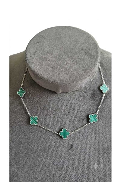 asd accessory 4 Yaprak Yonca Şans Çift Taraflı Kolye 40cm+5cm