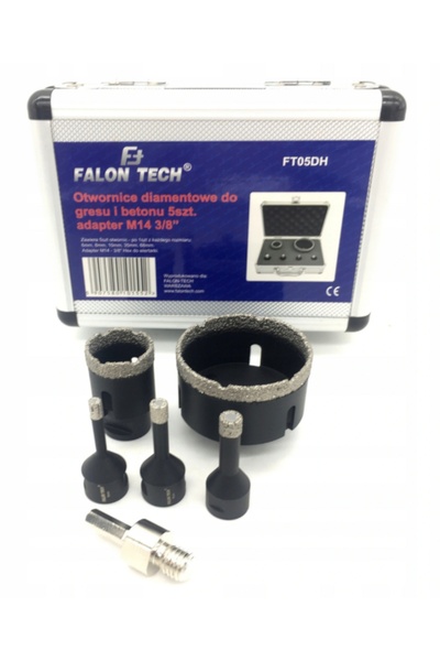 Falon Tech Set de burghie pentru gresie cu vârf de diamant, 6mm, 8mm, 10mm, 1...