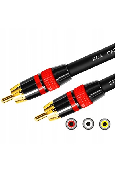 NO BRAND Cablu pentru subwoofer RCA-RCA cu conectori premium, 3 m