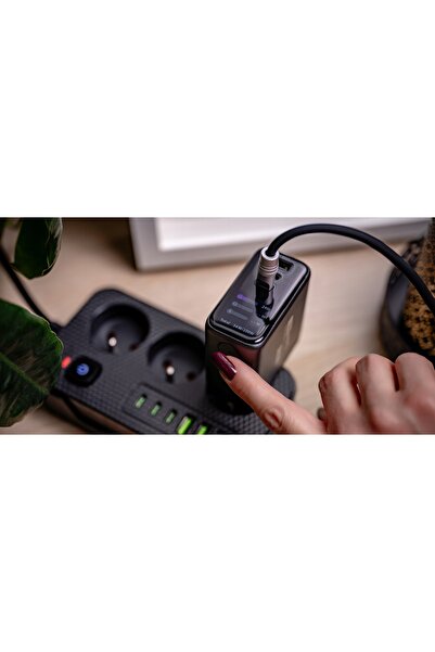 NO BRAND Încărcător de perete rapid Newell GaN 100W cu 2 porturi USB-C și USB...
