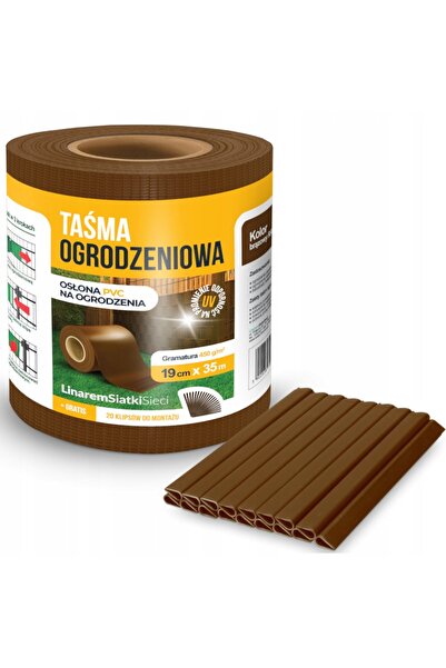 NO BRAND Folie de protecție pentru gard, 19cmx35m, maro mat, cu protecție UV