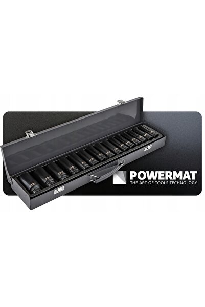 Powermat SET 15 bucăți BITURI PENTRU ANVELOPE 10-32mm 1/2 " 78mm HEX CrV CASE...