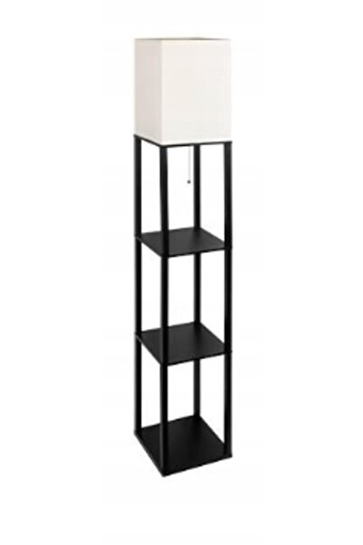NO BRAND Lampă de podea 2 în 1 cu raft, 160 cm, pentru citit, soclu E27