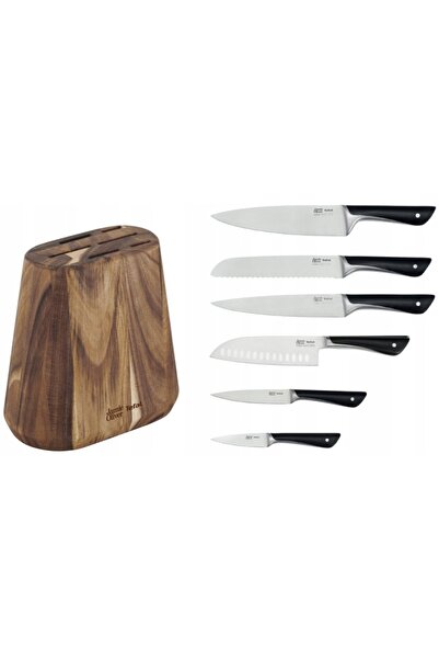 TEFAL Cuțite Jamie, set de 6 cuțite din oțel inoxidabil tip bloc