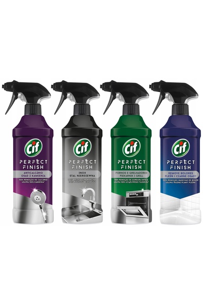 Cif Perfect Finish Set Spray-uri Mixte 4 x 435ml