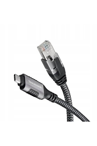 Spacetronik Cablu Placă de rețea integrată Ethernet RJ45 USB-C Transfer de da...