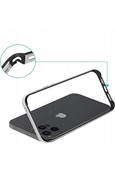 NO BRAND Husă pentru iPhone 16 Pro, ramă din aluminiu, husă tip bumper subțir...