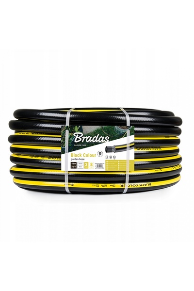 Bradas Furtun de grădină negru 1/2`` 50 metri + conector rapid gratuit 1/2