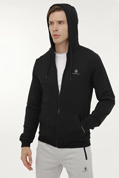 lumberjack Mb Sn72 Fz Hod 6Pr 102697003 Men's Tracksuit Top Black S-Xxl