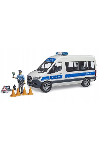 Bruder Set Mercedes-Benz Sprinter Poliție Modul Figurină cu Lumină/Sunet