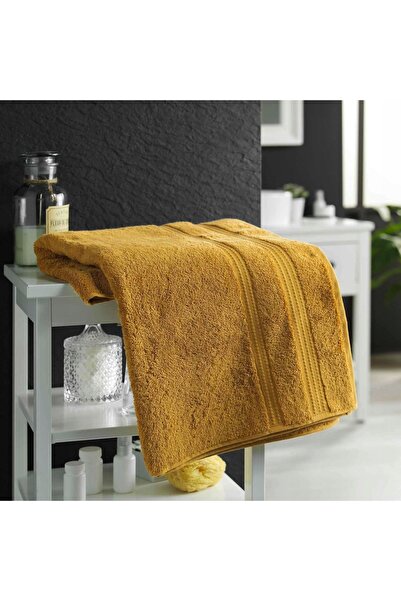 Douceur D'INTERIEUR Prosop frotir, culoare muștar, 90 x 150 cm, bumbac bio