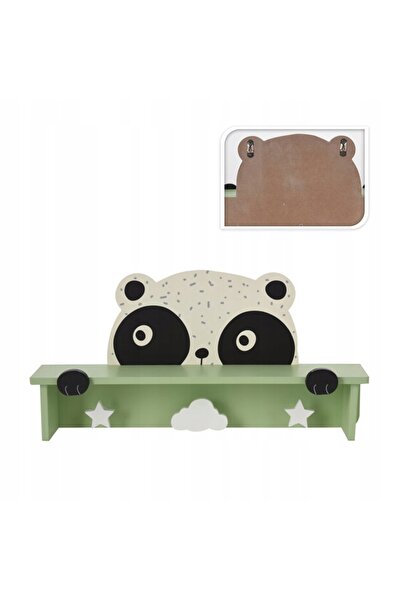 H&S Decoration Etajeră de perete cu 3 cârlige, dulap PANDA cu raft, mobilier ...