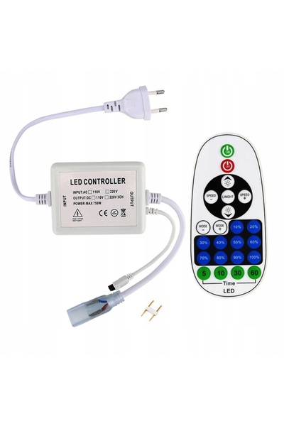 NO BRAND KIT BANDĂ LED NEON 230V 15m 4000K ALB NEUTRU TELECOMANDĂ 23 IR