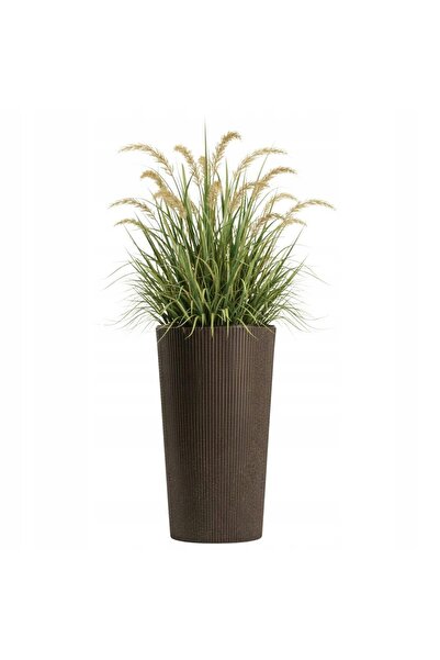 HowHomely Jardinieră înaltă din bronz pentru flori, pentru terasă, cu capac, ...