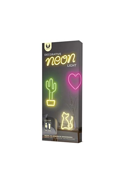 NO BRAND Neon LED Forever Light Cactus FLNEO2 Decorațiune de perete cu alimen...