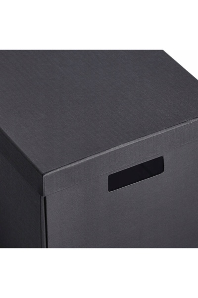 zeller CUTIE DE CARTON CU CAPAC pentru depozitare, netedă, NEAGRĂ, CUTIE DE D...