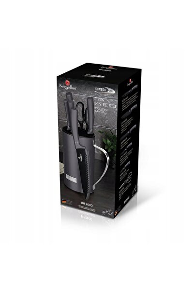 Berlinger Haus SET 6 CUȚITE DE BUCĂTĂRIE PE SUPORT CARBON PRO EDITION BH-2600