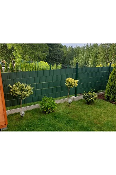 NO BRAND Folie de protecție PVC pentru gard, 19cmx35m, Verde Mat, cu protecți...
