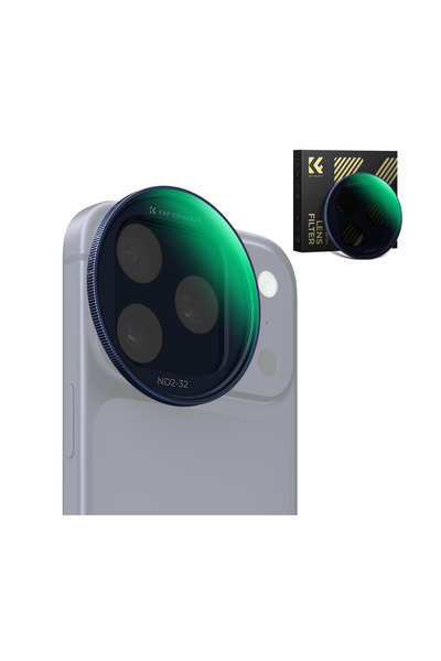 K&F CONCEPT iPhone 17 Pro ve Pro Max için Ayarlanabilir ND2-32 Filtre (Blue)
