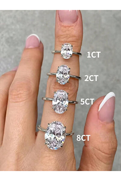 Choice34 8 Silver 2 Carat - 1pc 925 Sterling Silve Gorgeous Shiny 1-8CT Zirco...