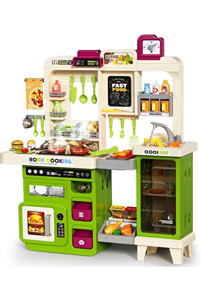 PlayFun Set Bucatarie Verde, Seturi bucătărie micuților bucătari controlul to...