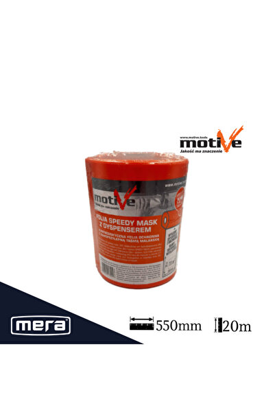 MOTIVE Folie anti-înflorire pentru vopsit cu bandă adezivă + Dispenser 550mm/20m
