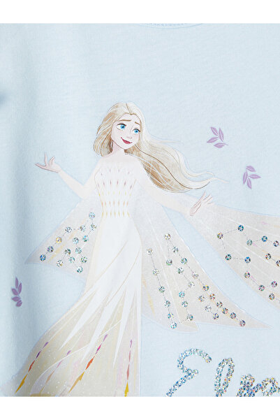 LC Waikiki Crew Neck Frozen Printed Girls' T-Shirt