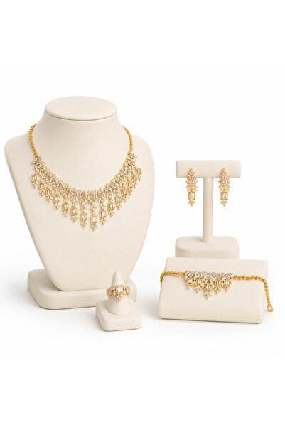 BELLA CİAO Elegant Crystal-Paved Jewelry Set – Design 27