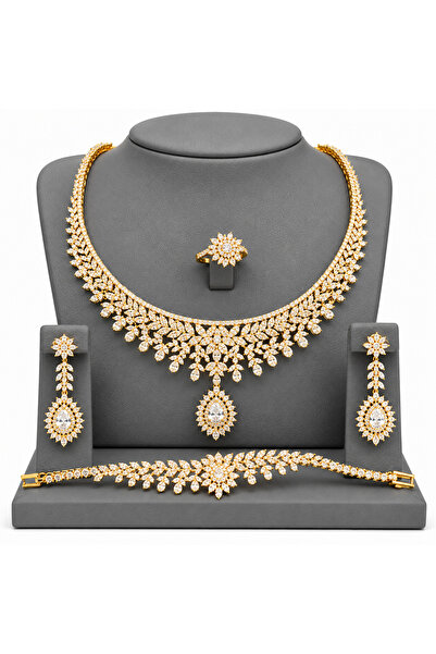 BELLA CİAO Elegant Crystal-Paved Jewelry Set – Design 2