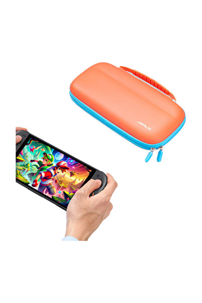 jsaux Carcasă portocalie ultra-subțire și ușoară pentru consola Nintendo Swit...