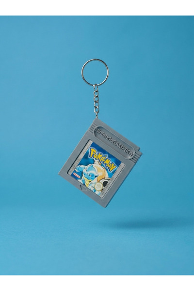 Pocket People Nintendo Pokemon Retro Game Cartridge Keychain – Nostalgic Mini Console Themed Gamer Gift