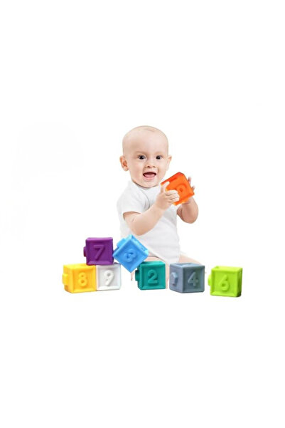 OEM Set cuburi senzoriale pentru bebeluși 9 piese din material moale pentru d...