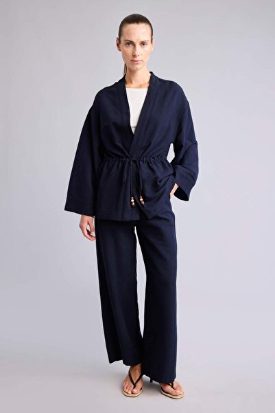 DeFacto Pantaloni din amestec de in cu croială dreaptă E6109AX26SM