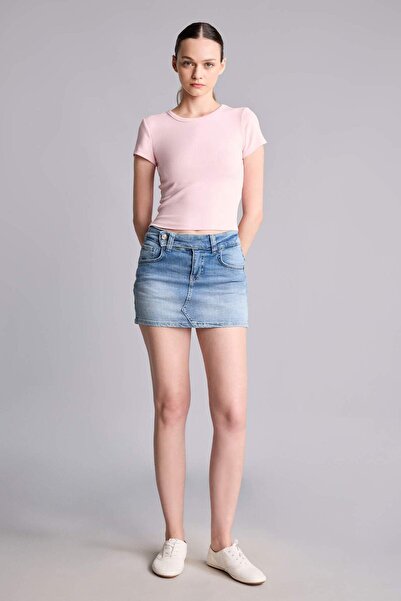 DeFacto Mini Jean Shorts Skirt I4913Ax26Hs
