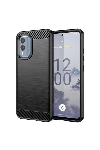 Techsuit Husă pentru Nokia X30, Silicon Carbon, albastru - negru