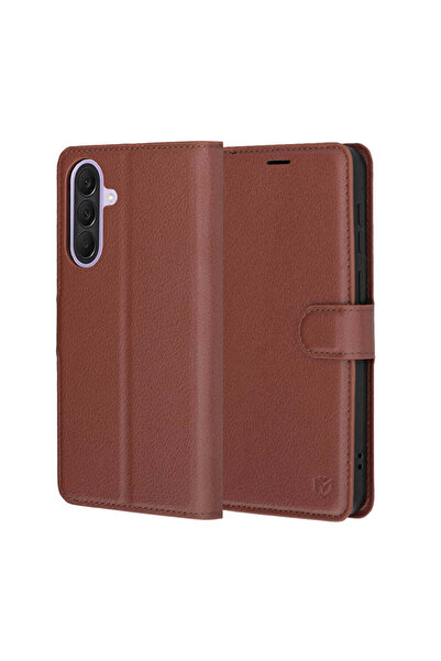 Techsuit Husă pentru Samsung Galaxy A36 5G, tip portofel din piele, maro - maro
