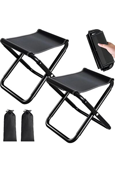 Generic Brand Tabourși de camping,2 bucs siège de camping portabil 30cm,tabou...